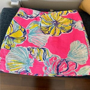 Lilly Pulitzer Pink and Yellow Floral Mini Skort